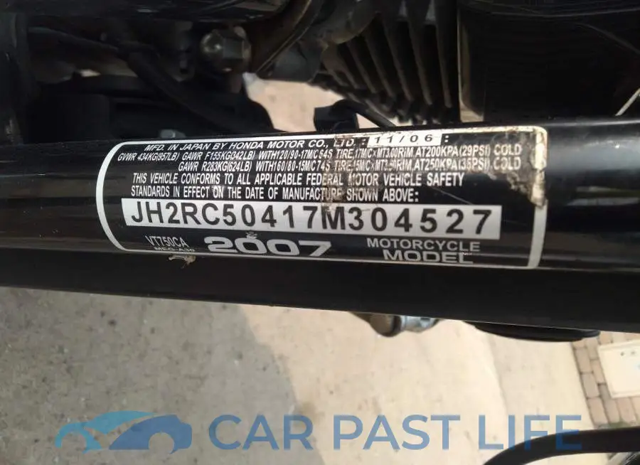 JH2RC50417M304527# 10