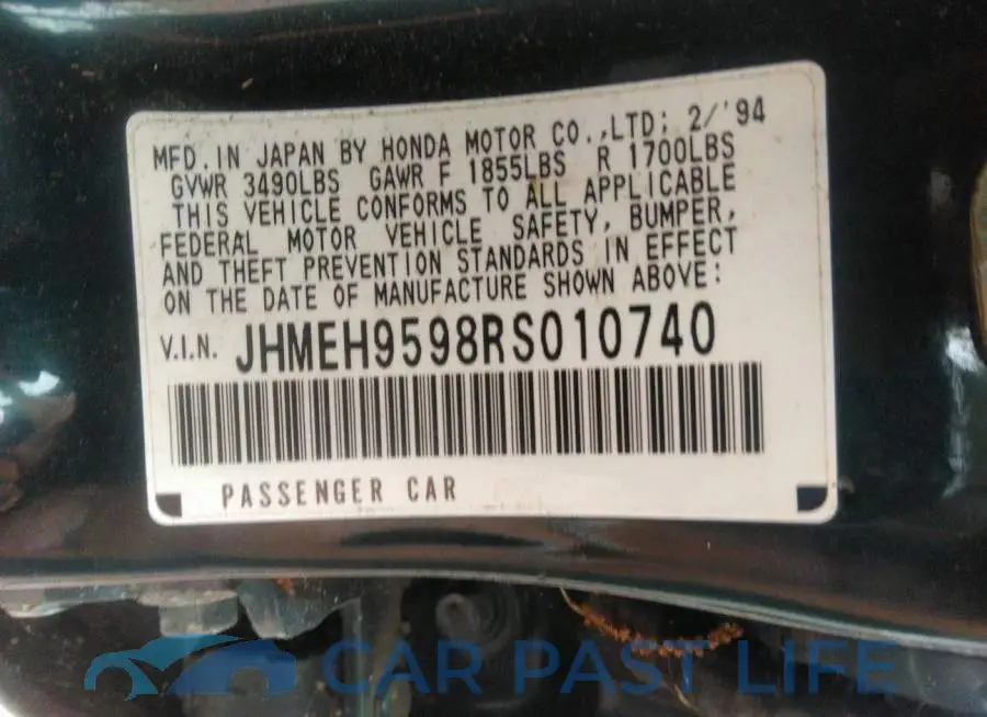 JHMEH9598RS010740# 9