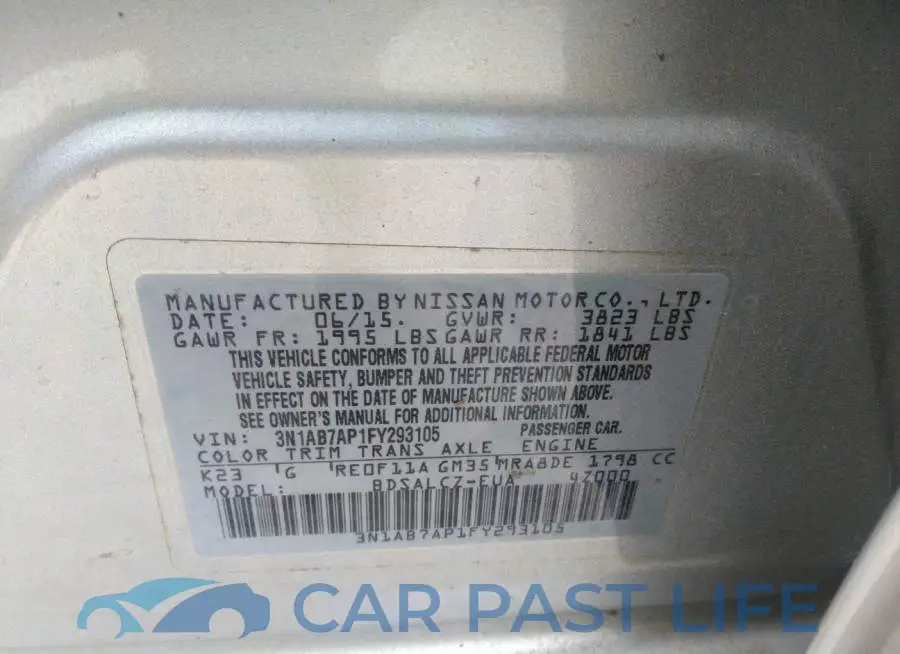 3N1AB7AP1FY293105# 9