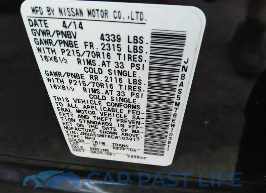 JN8AS5MT6EW103917# 9