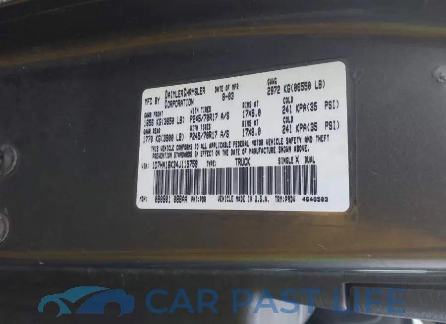1D7HA16K34J115759# 9