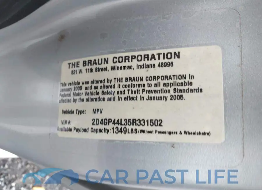 2D4GP44L35R331502# 9
