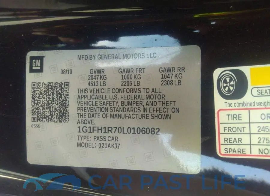 1G1FH1R70L0106082# 9