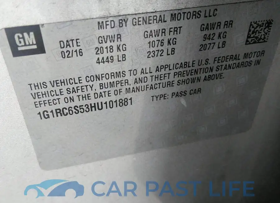 1G1RC6S53HU101881# 9