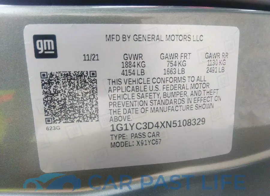 1G1YC3D4XN5108329# 9
