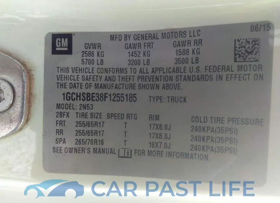 1GCHSBE38F1255185# 9