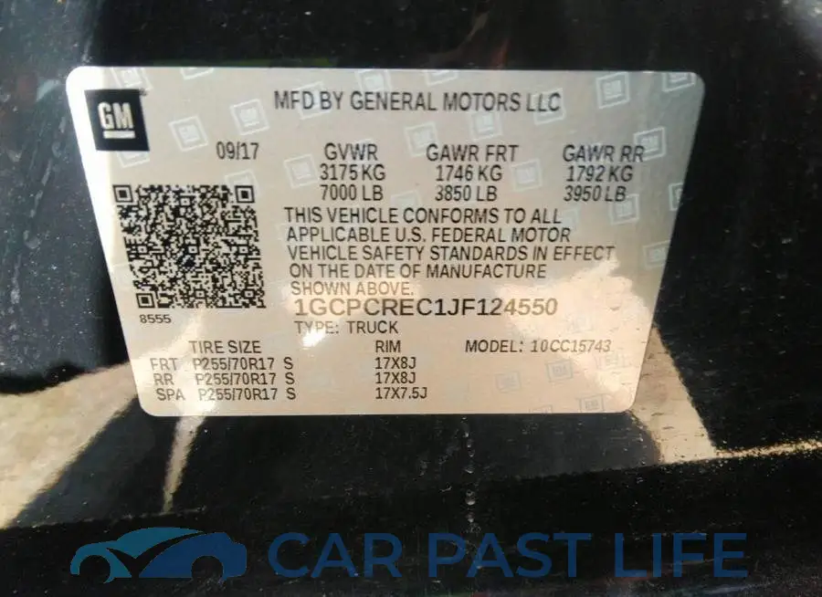 1GCPCREC1JF124550# 9