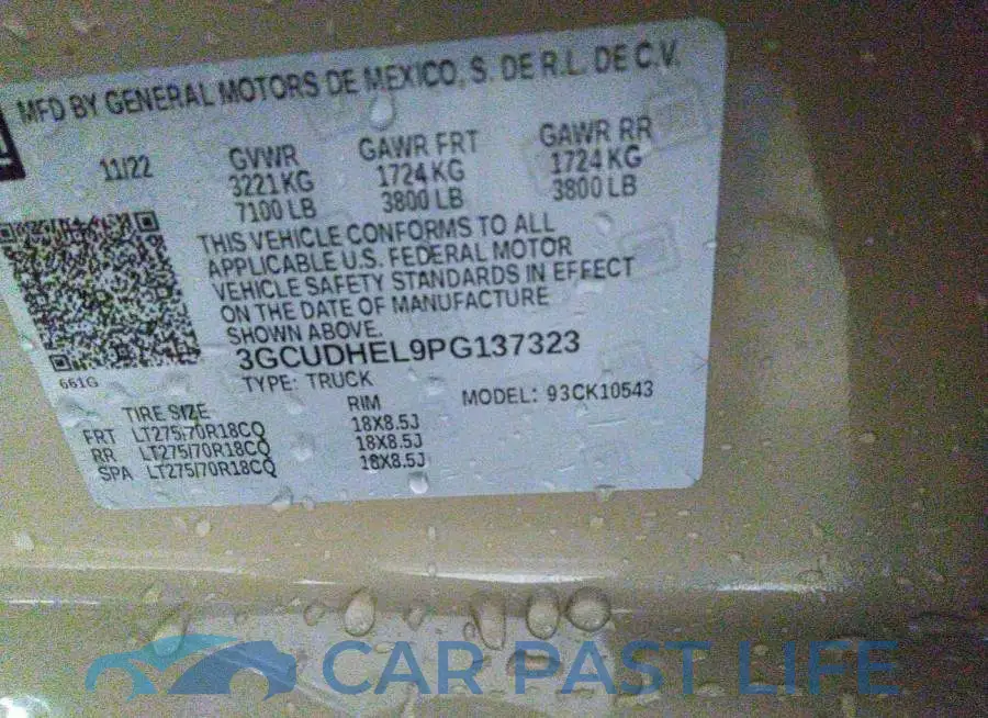3GCUDHEL9PG137323# 9