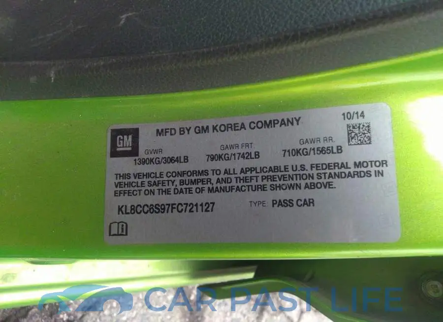 KL8CC6S97FC721127# 9