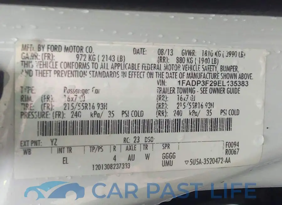 1FADP3F29EL135383# 9