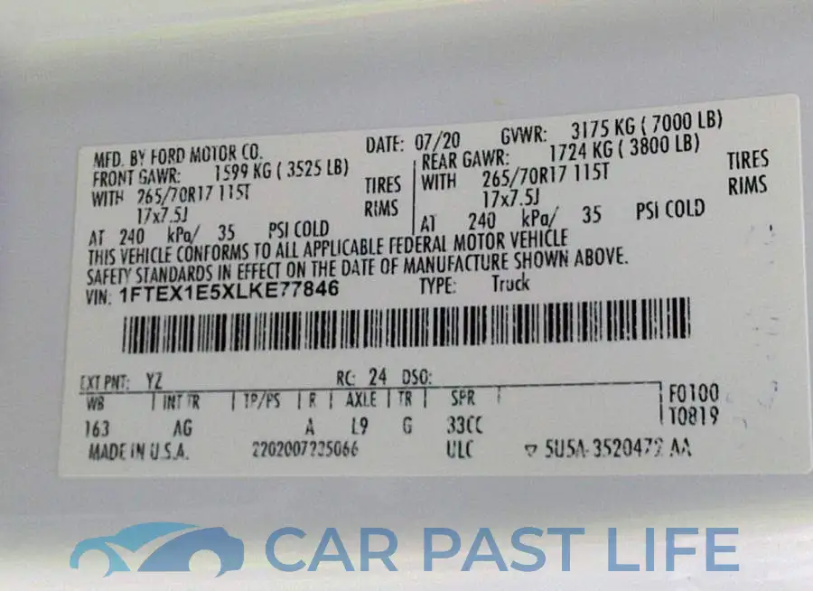 1FTEX1E5XLKE77846# 9