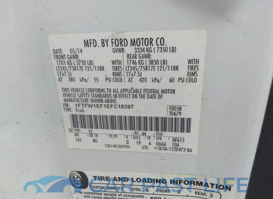 1FTFW1EF1EFC18397# 9