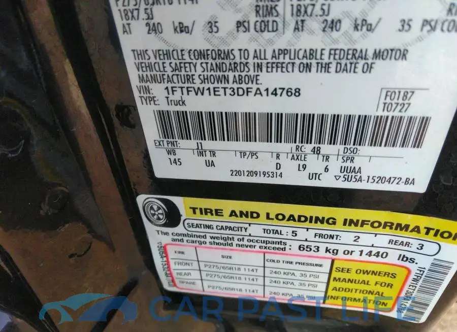 1FTFW1ET3DFA14768# 9