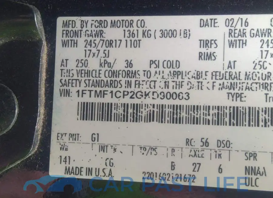 1FTMF1CP2GKD90063# 9