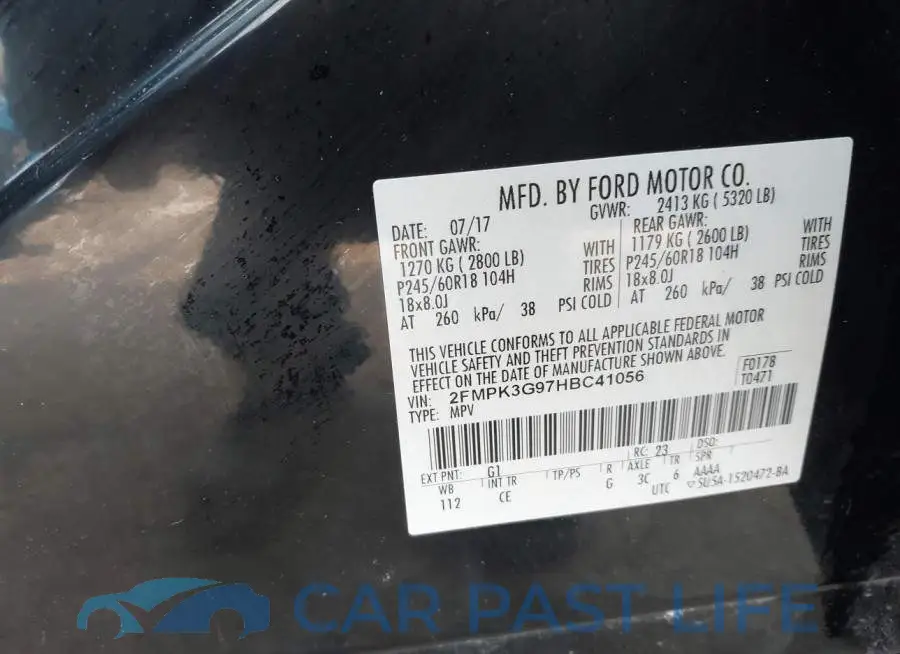 2FMPK3G97HBC41056# 9