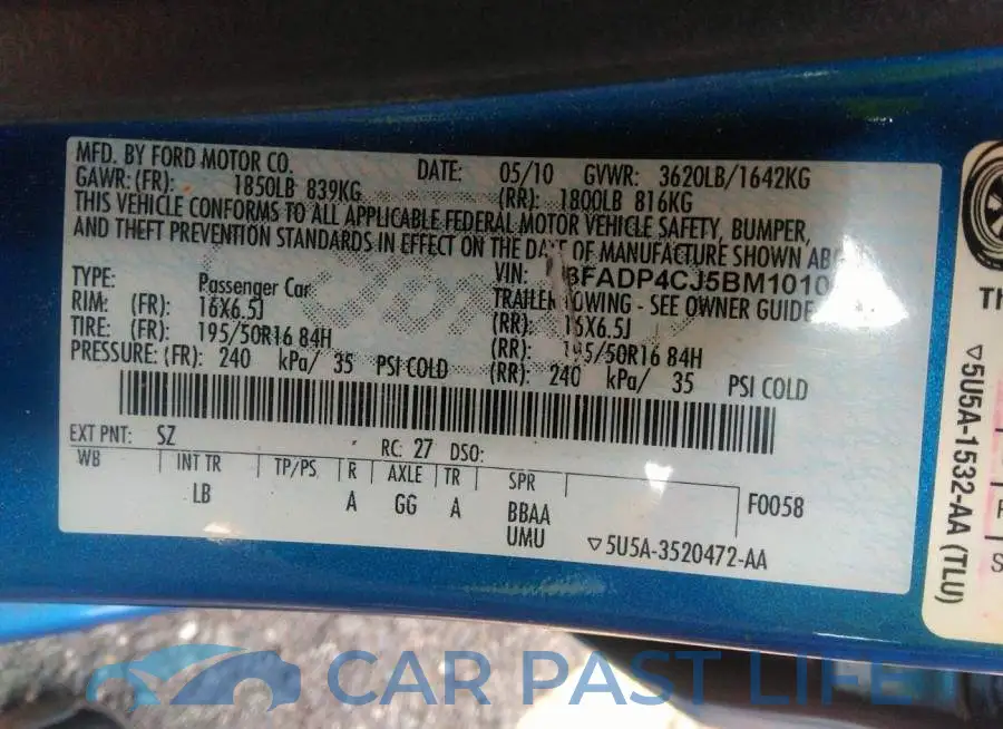 3FADP4CJ5BM101095# 9