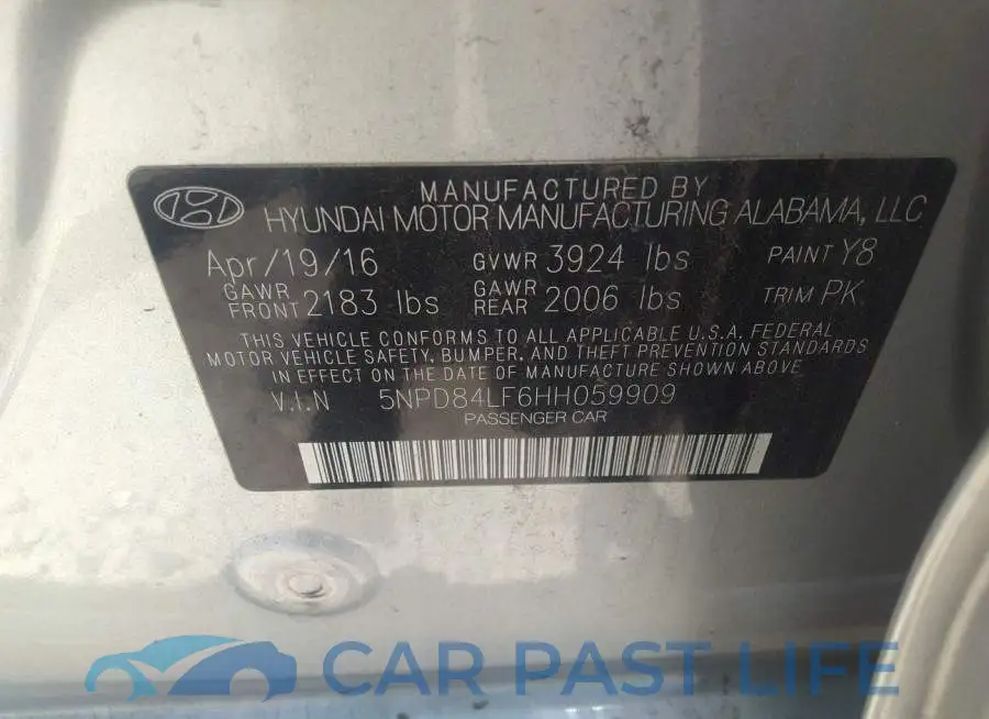 5NPD84LF6HH059909# 9