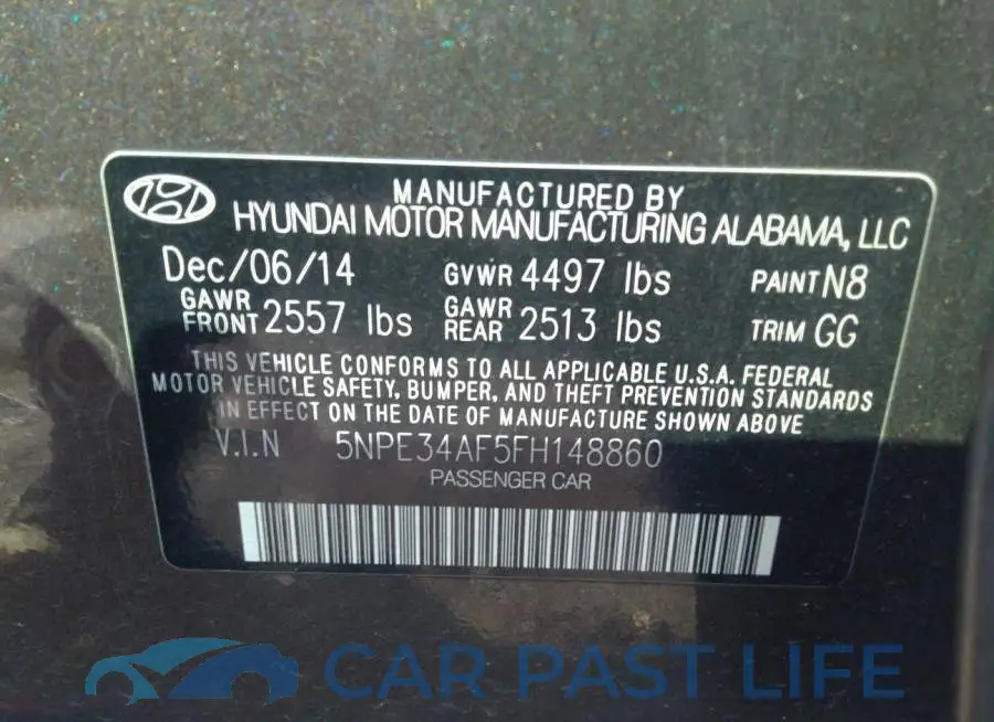 5NPE34AF5FH148860# 9