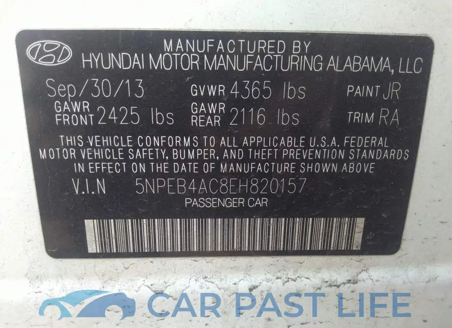 5NPEB4AC8EH820157# 9