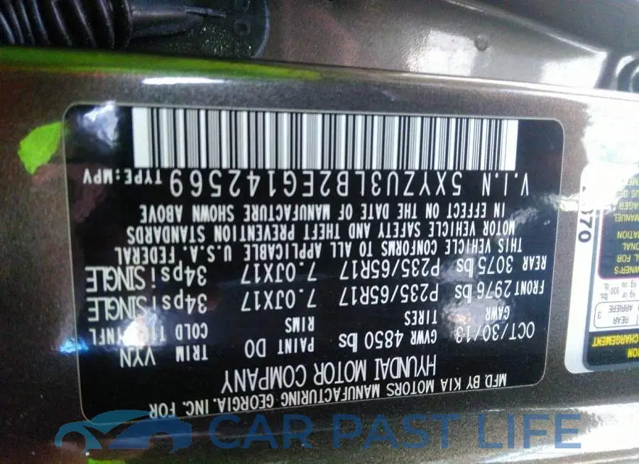 5XYZU3LB2EG142569# 9