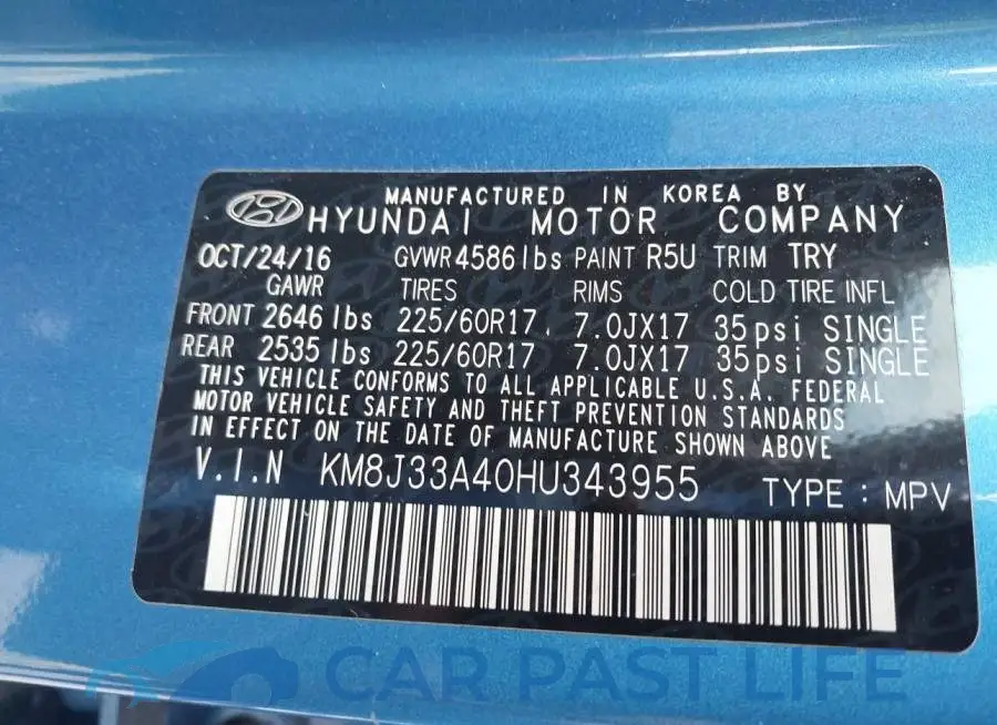 KM8J33A40HU343955# 9