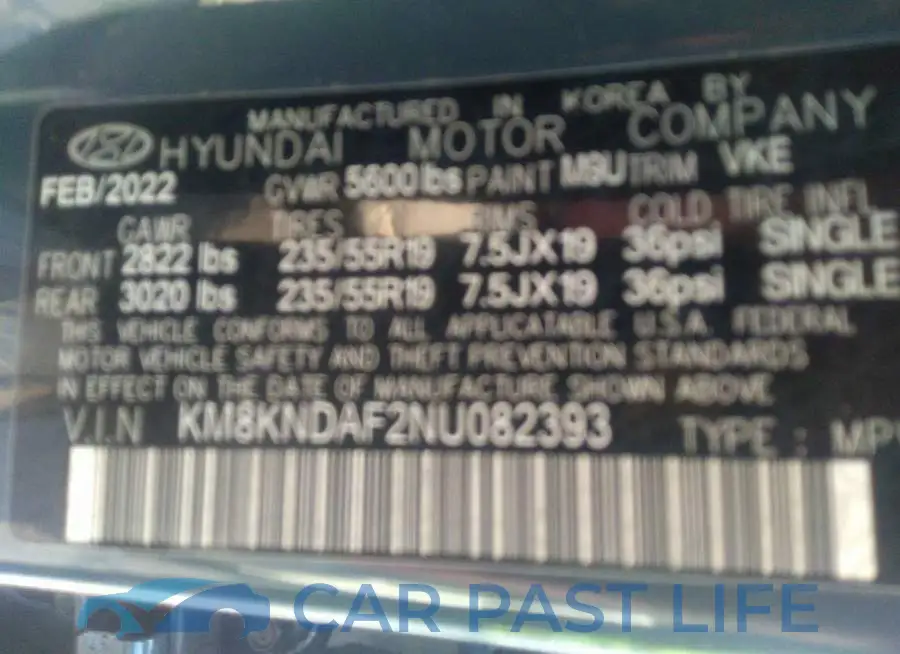 KM8KNDAF2NU082393# 9