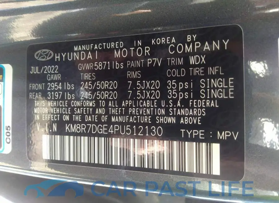 KM8R7DGE4PU512130# 9