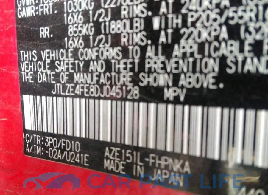 JTLZE4FE8DJ045128# 9