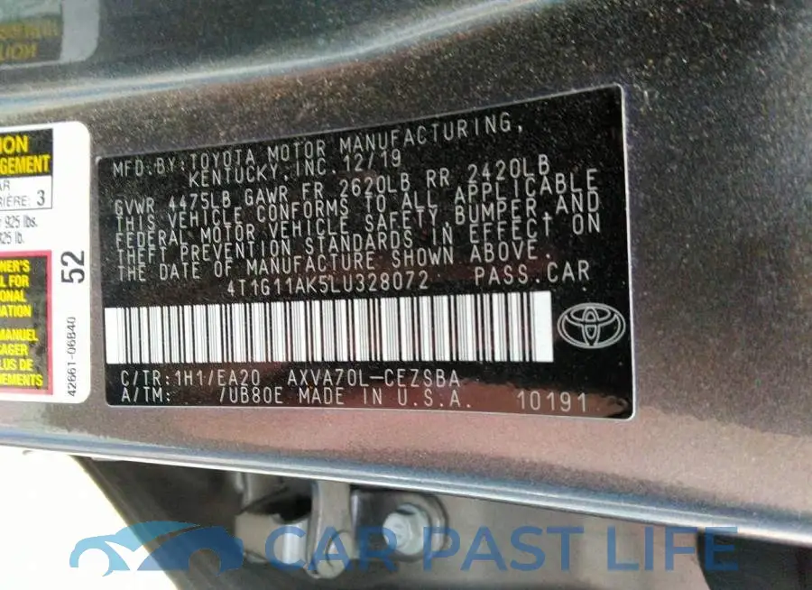 4T1G11AK5LU328072# 9