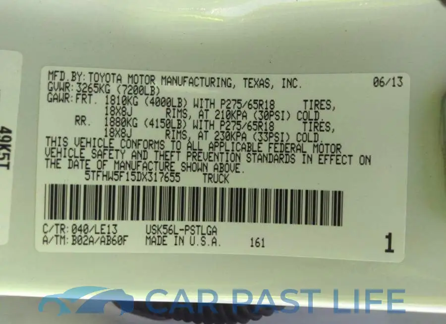 5TFHW5F15DX317655# 9
