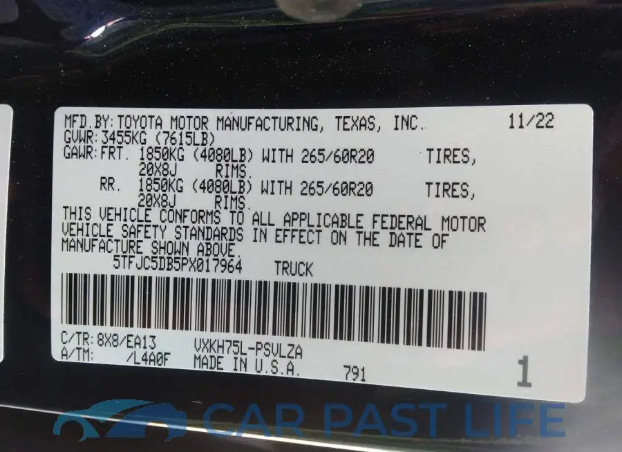 5TFJC5DB5PX017964# 9