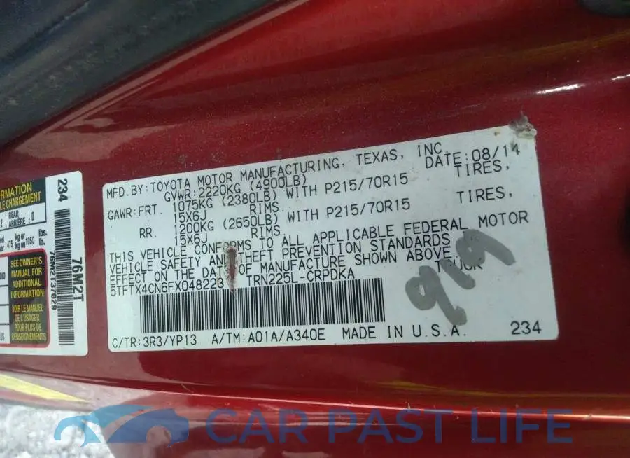 5TFTX4CN6FX048223# 9