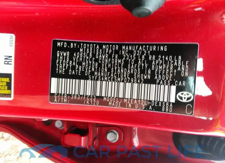 5YFS4MCE5MP079642# 9