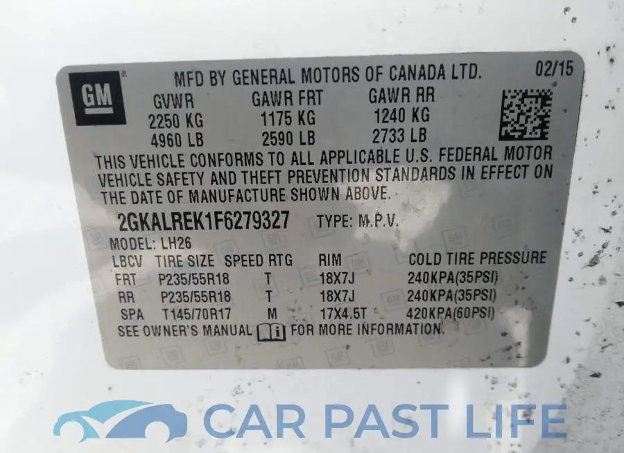2GKALREK1F6279327# 9