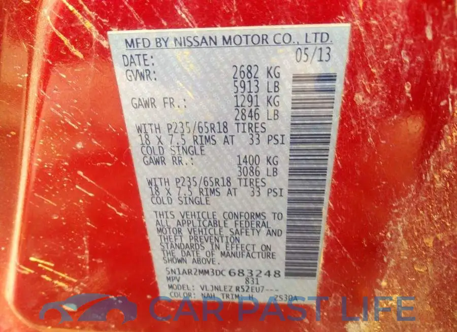 5N1AR2MM3DC683248# 9