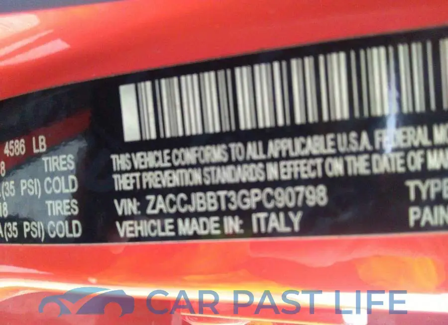 ZACCJBBT3GPC90798# 9