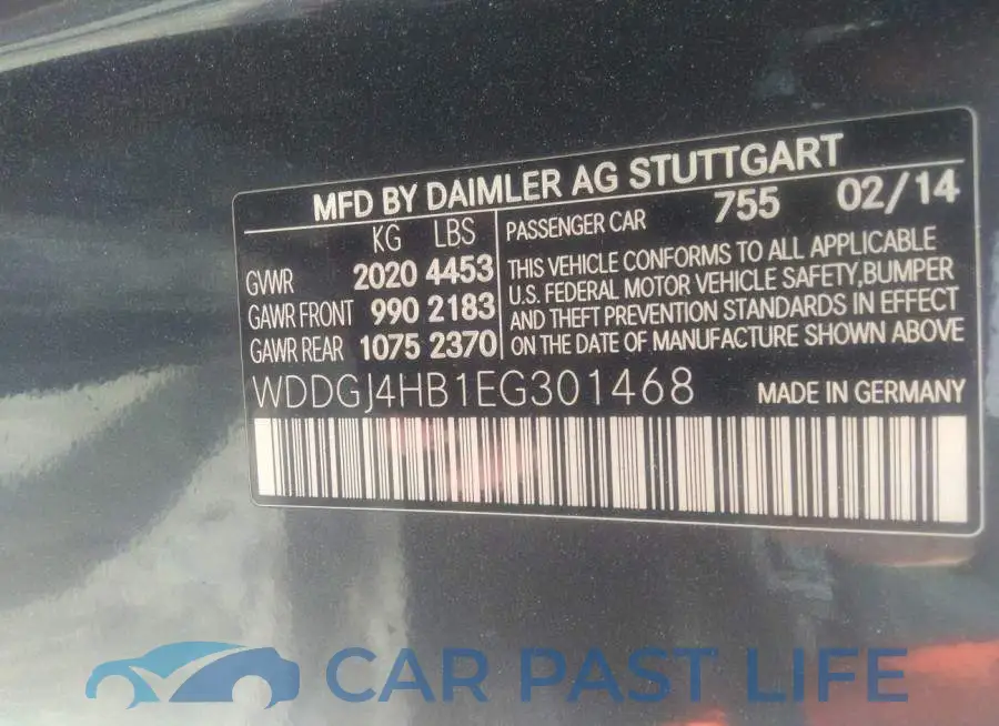 WDDGJ4HB1EG301468# 9