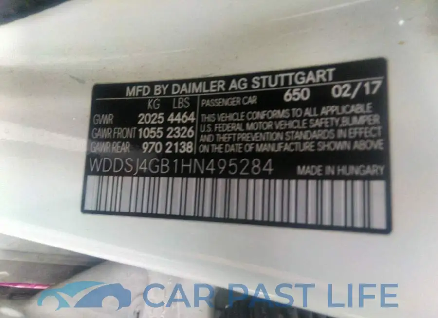 WDDSJ4GB1HN495284# 9