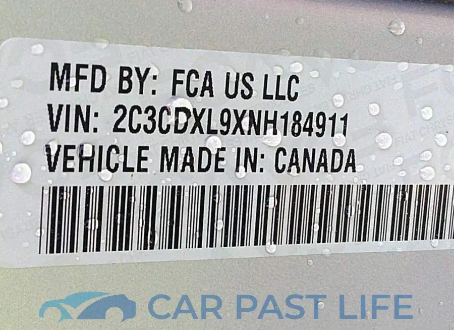 2C3CDXL9XNH184911# 9