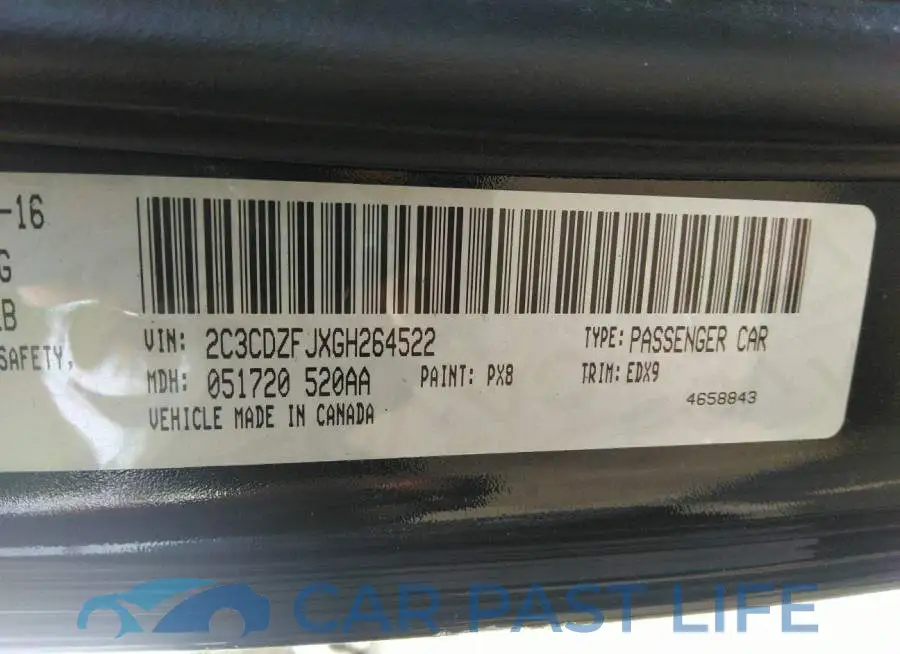 2C3CDZFJXGH264522# 9