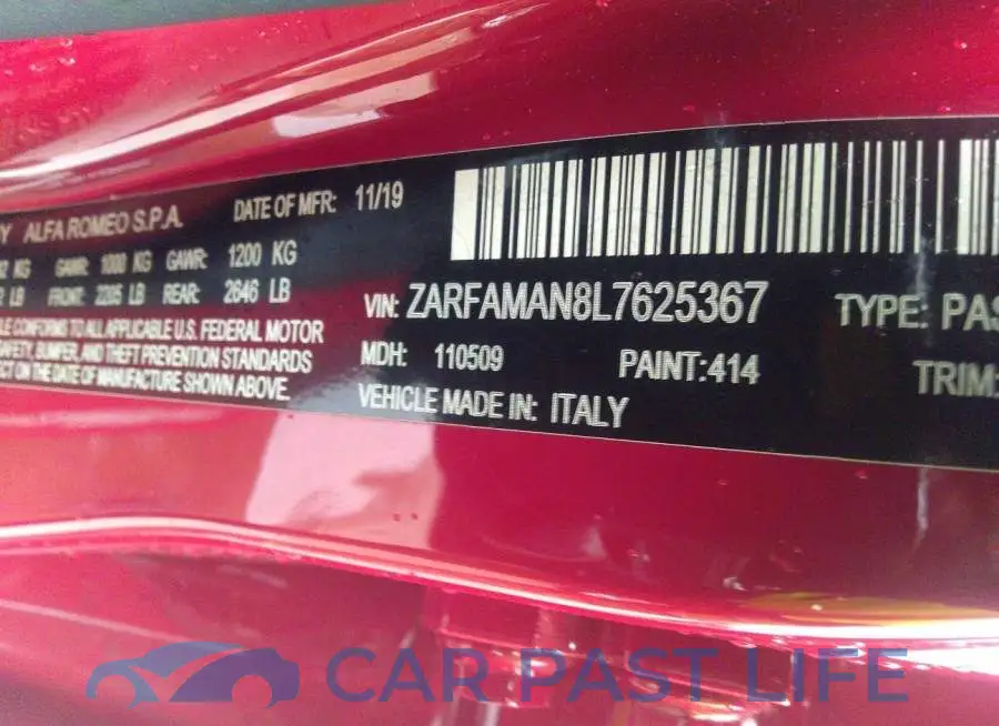 ZARFAMAN8L7625367# 9