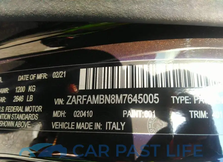 ZARFAMBN8M7645005# 9