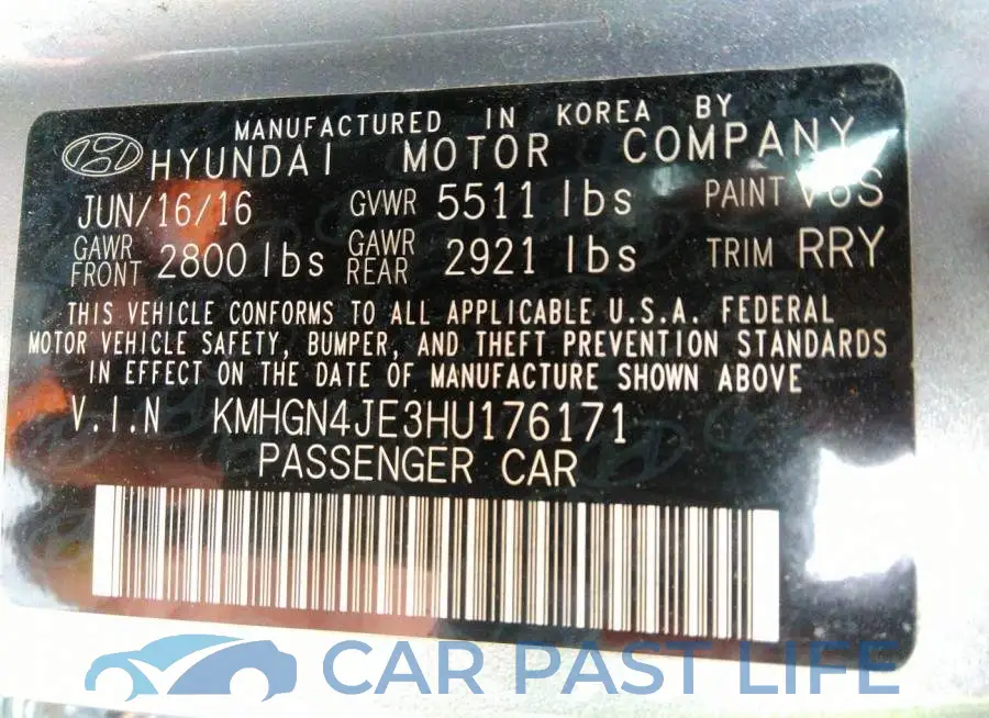 KMHGN4JE3HU176171# 9