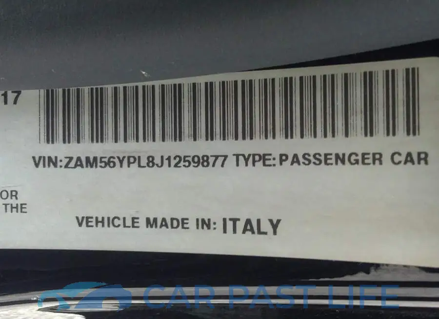 ZAM56YPL8J1259877# 9