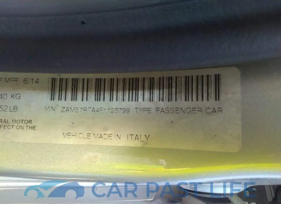 ZAM57RTA4F1125799# 9