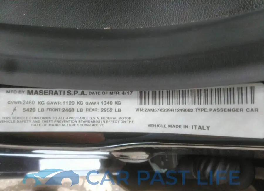 ZAM57XSS9H1249682# 9