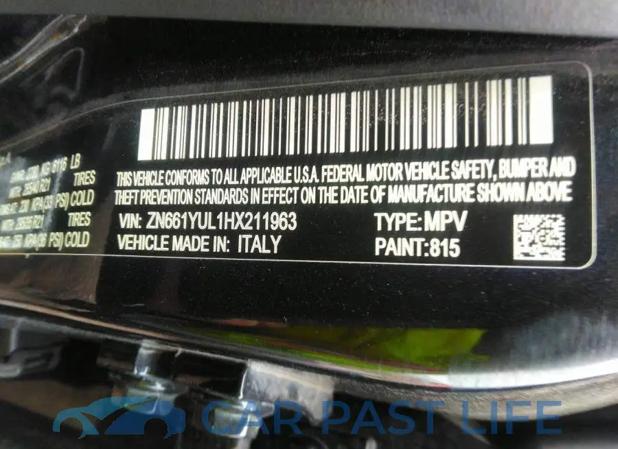 ZN661YUL1HX211963# 9