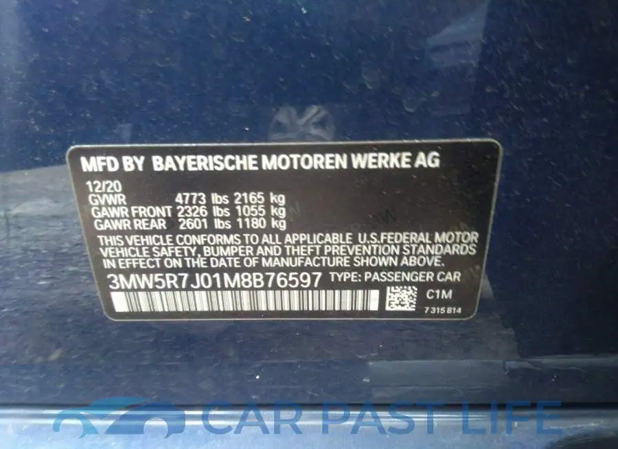 3MW5R7J01M8B76597# 9