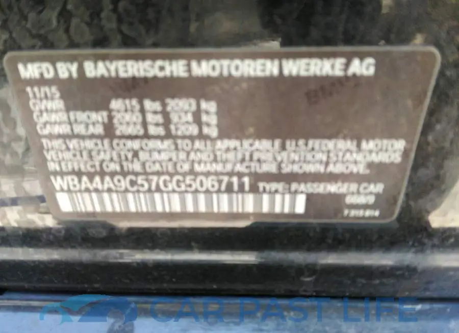 WBA4A9C57GG506711# 9