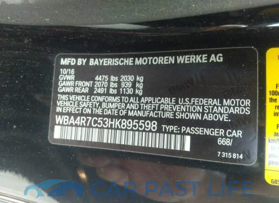 WBA4R7C53HK895598# 9